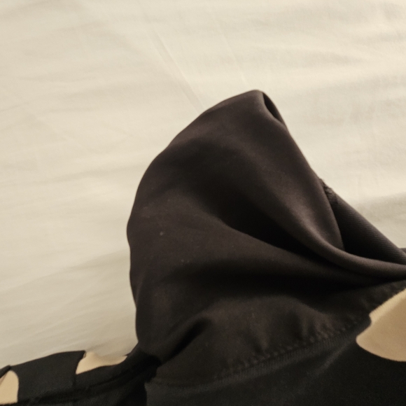 IAMNYC Isaac Mizrahi Black and tan Pleated Polka Dot circle skirt - Picture 4 of 4